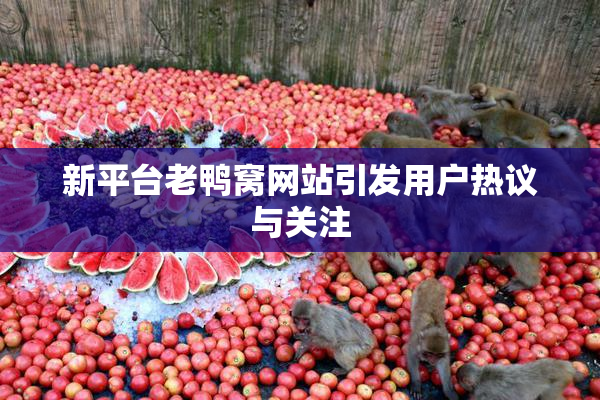 新平台老鸭窝网站引发用户热议与关注