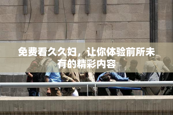 免费看久久妇，让你体验前所未有的精彩内容