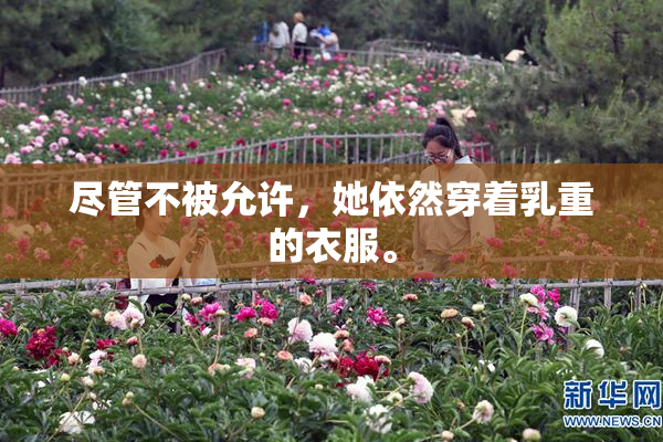 尽管不被允许，她依然穿着乳重的衣服。