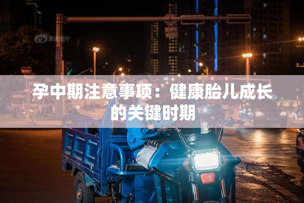 孕中期注意事项：健康胎儿成长的关键时期