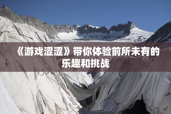 《游戏涩涩》带你体验前所未有的乐趣和挑战