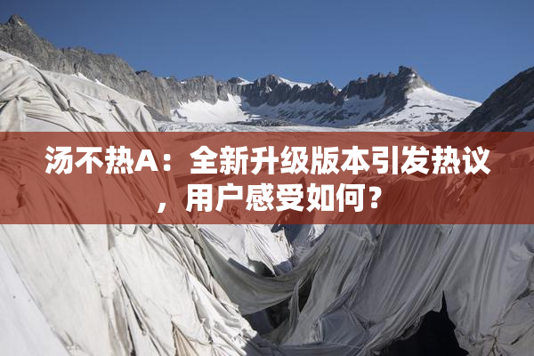 汤不热A：全新升级版本引发热议，用户感受如何？