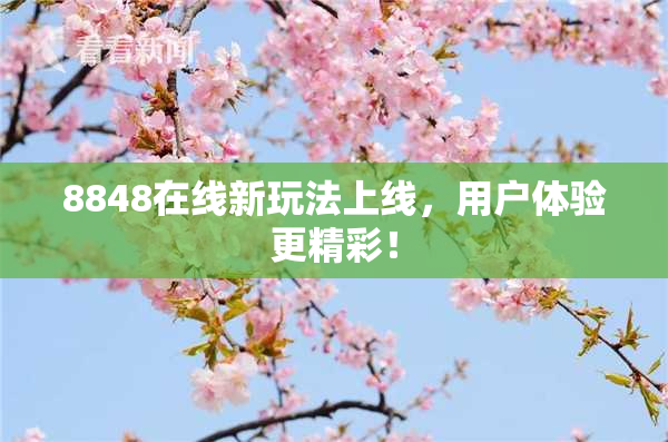 8848在线新玩法上线，用户体验更精彩！