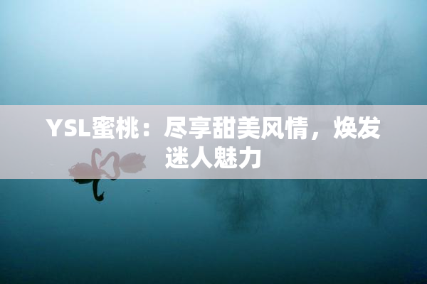 YSL蜜桃：尽享甜美风情，焕发迷人魅力