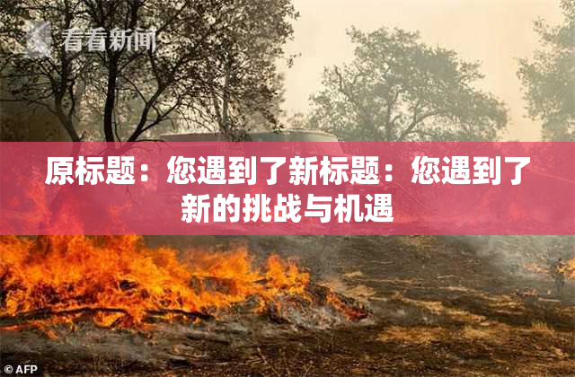 原标题：您遇到了新标题：您遇到了新的挑战与机遇
