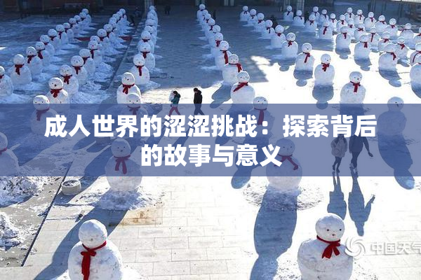成人世界的涩涩挑战：探索背后的故事与意义