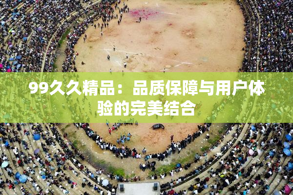 99久久精品：品质保障与用户体验的完美结合