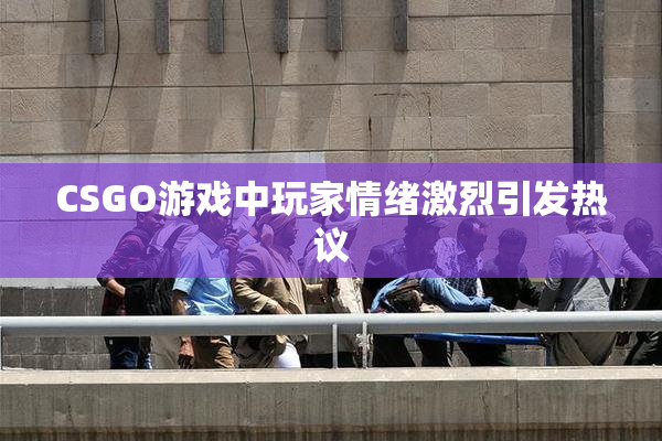 CSGO游戏中玩家情绪激烈引发热议