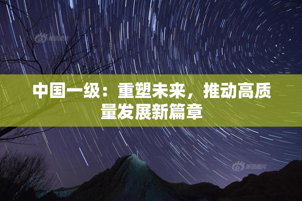 中国一级：重塑未来，推动高质量发展新篇章