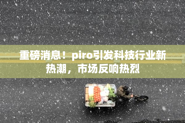 重磅消息！piro引发科技行业新热潮，市场反响热烈