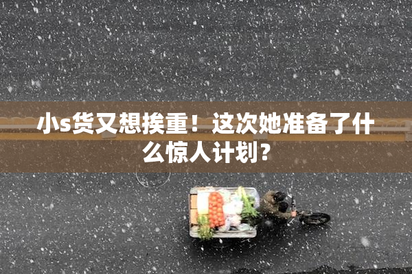 小s货又想挨重！这次她准备了什么惊人计划？
