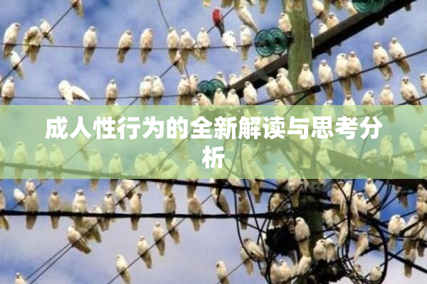 成人性行为的全新解读与思考分析