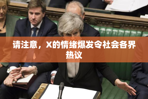 请注意，X的情绪爆发令社会各界热议