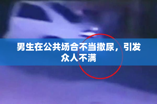 男生在公共场合不当撒尿，引发众人不满