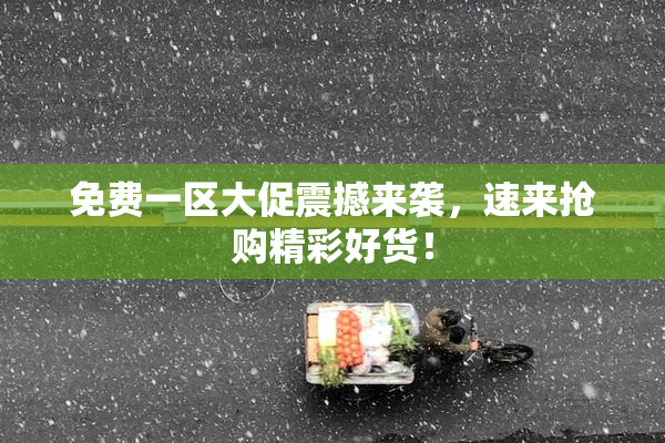 免费一区大促震撼来袭，速来抢购精彩好货！
