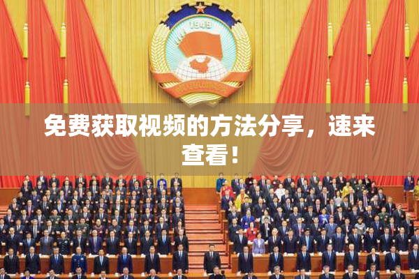 免费获取视频的方法分享，速来查看！