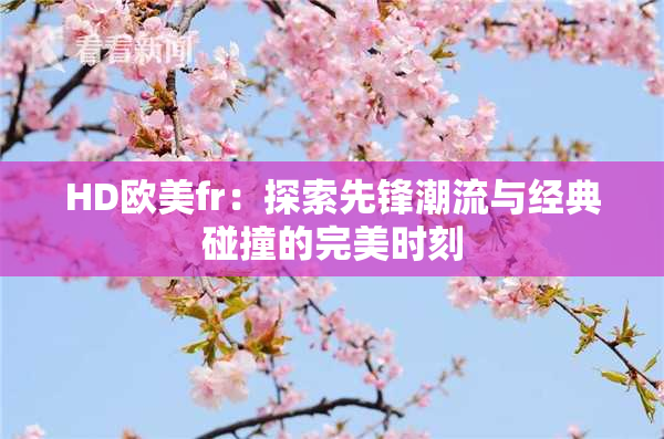 HD欧美fr：探索先锋潮流与经典碰撞的完美时刻