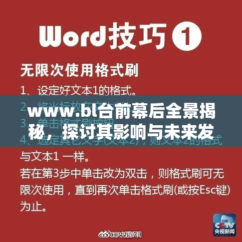 www.bl台前幕后全景揭秘，探讨其影响与未来发展