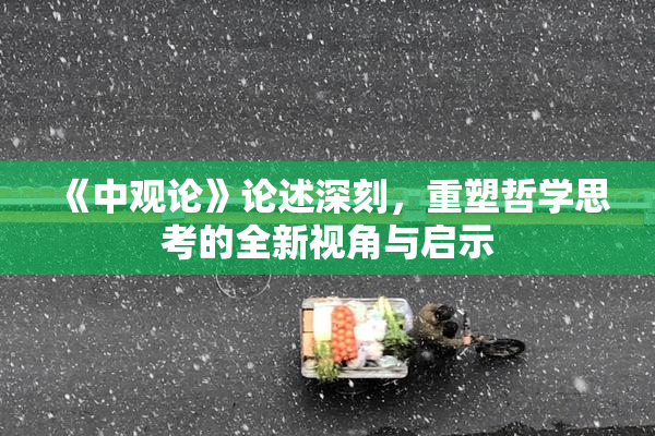 《中观论》论述深刻，重塑哲学思考的全新视角与启示