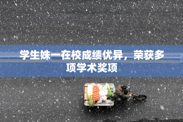 学生姝一在校成绩优异，荣获多项学术奖项