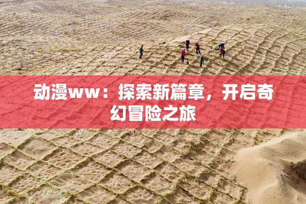 动漫ww：探索新篇章，开启奇幻冒险之旅