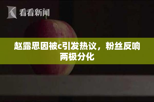 赵露思因被c引发热议，粉丝反响两极分化