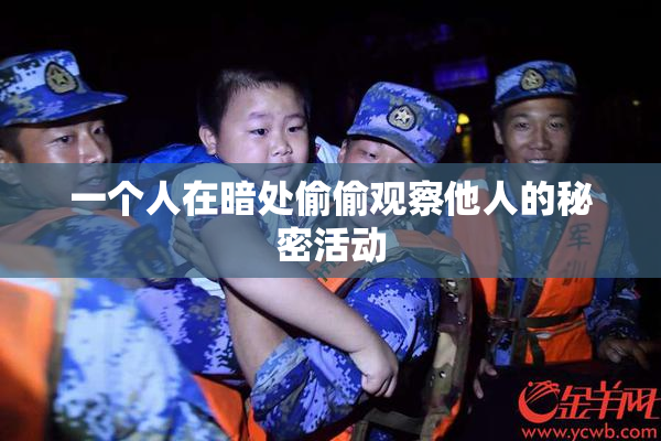 一个人在暗处偷偷观察他人的秘密活动