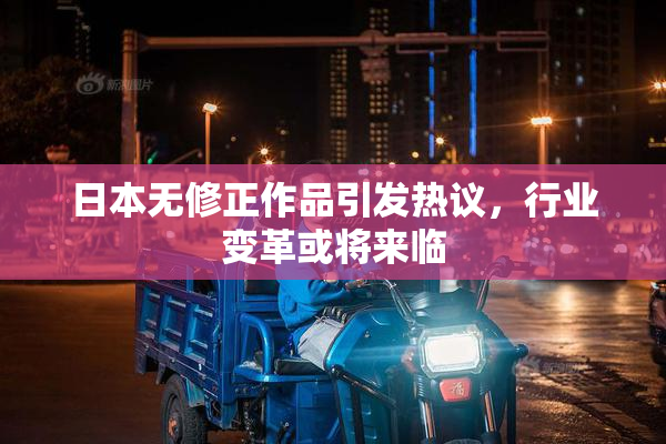 日本无修正作品引发热议，行业变革或将来临