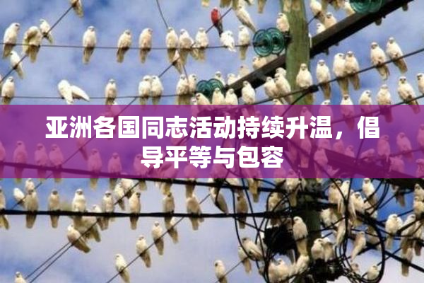 亚洲各国同志活动持续升温，倡导平等与包容