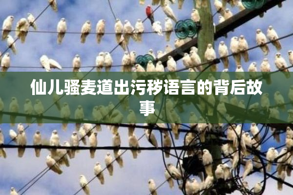 仙儿骚麦道出污秽语言的背后故事