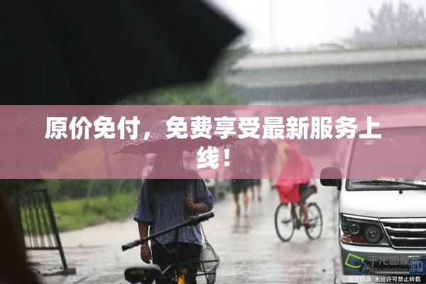 原价免付，免费享受最新服务上线！