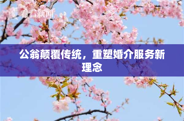 公翁颠覆传统，重塑婚介服务新理念