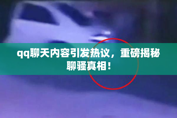 qq聊天内容引发热议，重磅揭秘聊骚真相！