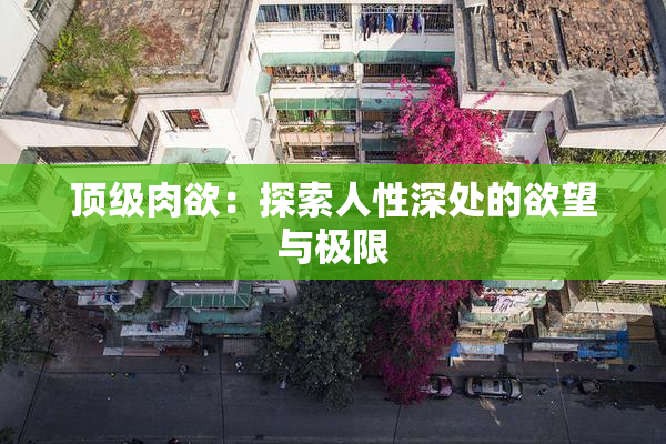 顶级肉欲：探索人性深处的欲望与极限