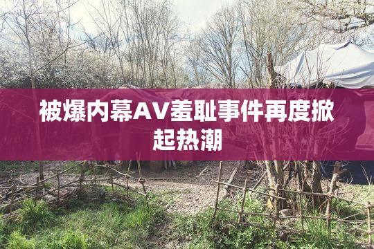 被爆内幕AV羞耻事件再度掀起热潮