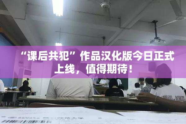 “课后共犯”作品汉化版今日正式上线，值得期待！