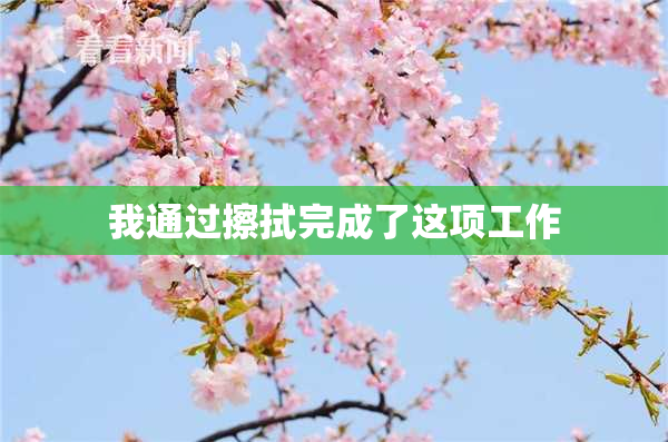 我通过擦拭完成了这项工作