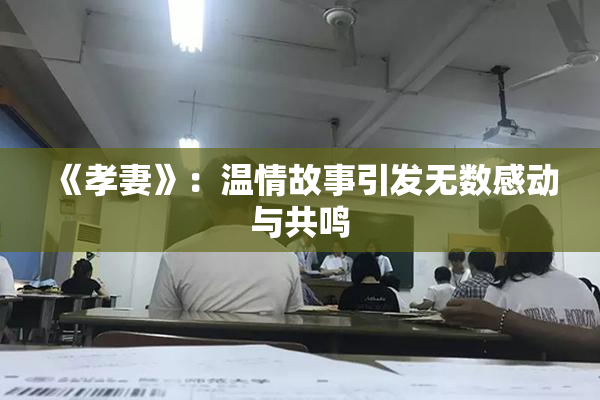 《孝妻》：温情故事引发无数感动与共鸣