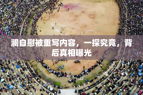 澜自慰被重写内容，一探究竟，背后真相曝光