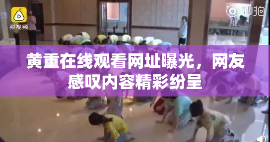 黄重在线观看网址曝光，网友感叹内容精彩纷呈