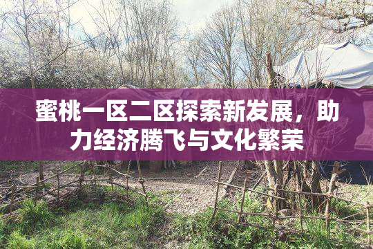 蜜桃一区二区探索新发展，助力经济腾飞与文化繁荣