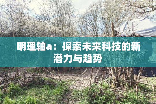 明理轴a：探索未来科技的新潜力与趋势