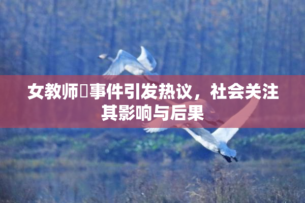 女教师婬事件引发热议，社会关注其影响与后果