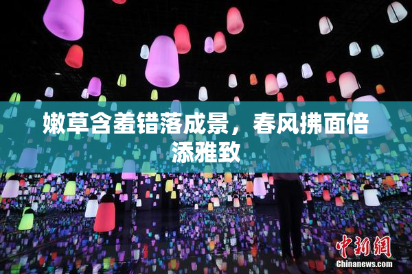 嫩草含羞错落成景，春风拂面倍添雅致