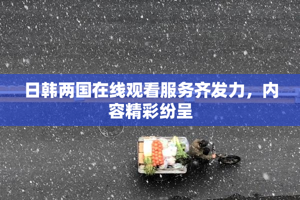日韩两国在线观看服务齐发力，内容精彩纷呈