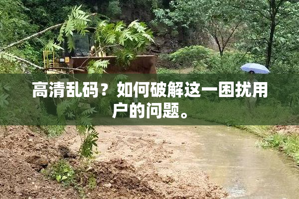 高清乱码？如何破解这一困扰用户的问题。