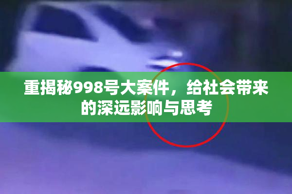 重揭秘998号大案件，给社会带来的深远影响与思考
