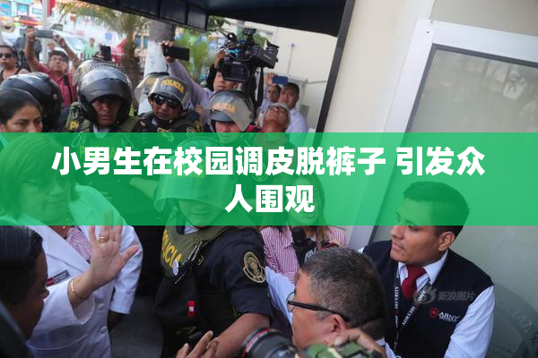 小男生在校园调皮脱裤子 引发众人围观