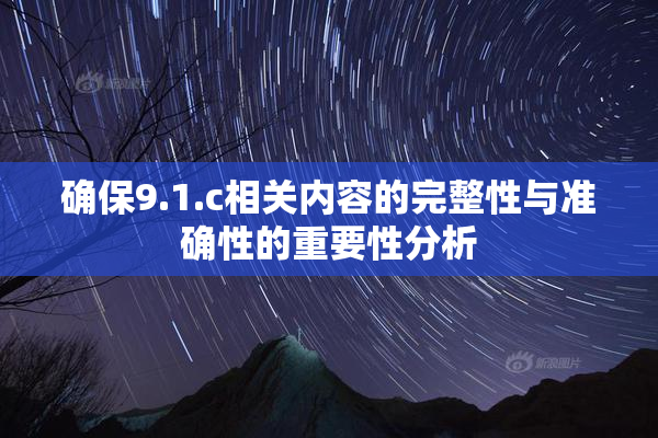 确保9.1.c相关内容的完整性与准确性的重要性分析