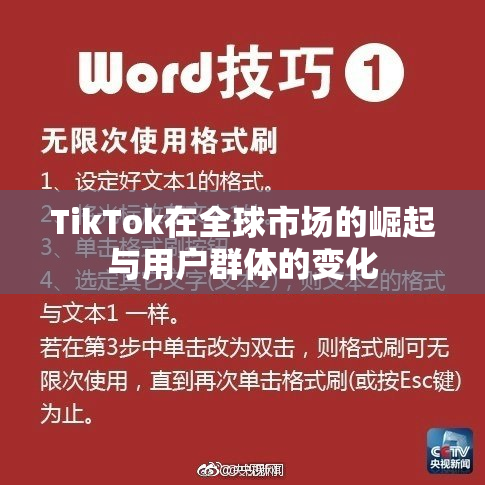 TikTok在全球市场的崛起与用户群体的变化